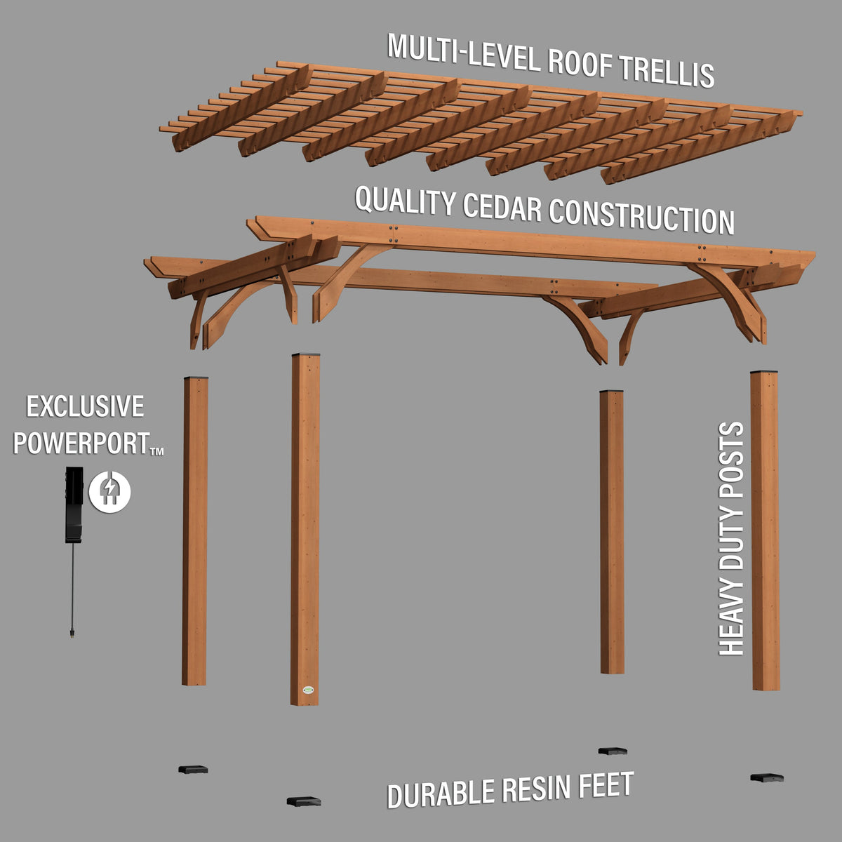 14x10 Beaumont Pergola