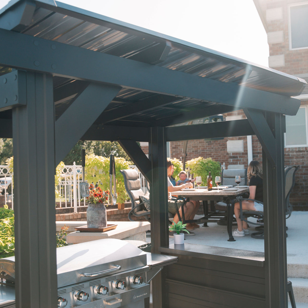 Rockport Steel Grill Gazebo