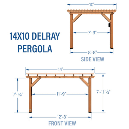 14x10 Delray Pergola