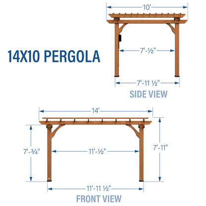 14x10 Beaumont Pergola