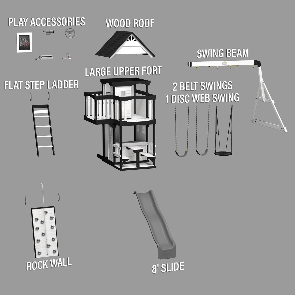 Canyon Creek Swing Set – White