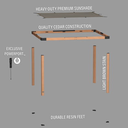 12x10 Brendan Sail Shade Pergola