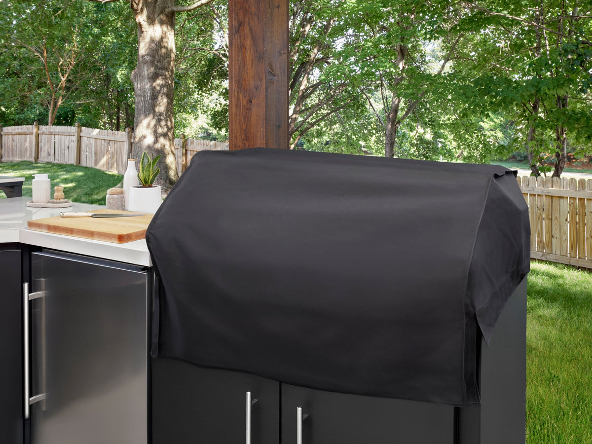 Emory | Corner Outdoor Kitchen Island with Built-In Grill & Griddle