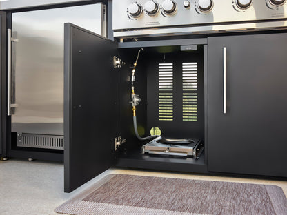 Emory | Corner Outdoor Kitchen Island with Built-In Grill & Griddle