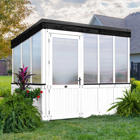 9x6 Willow Greenhouse - White