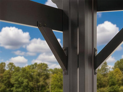 Stratford | 12x10 Steel Pergola – Black