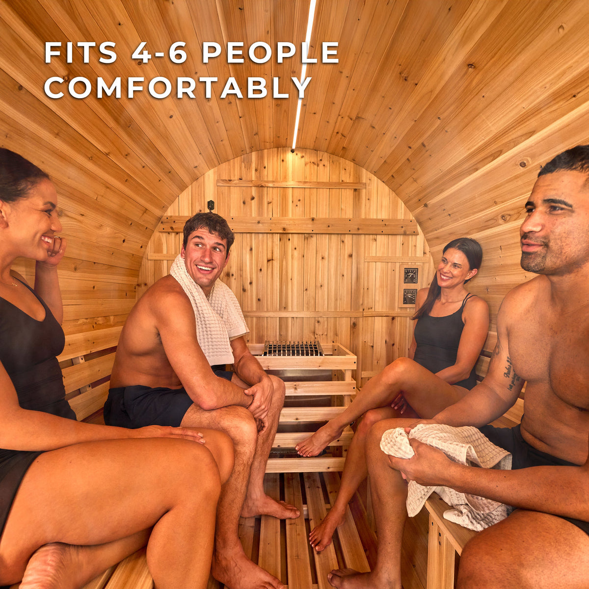 Paxton Outdoor Barrel Sauna – 4-6 Person