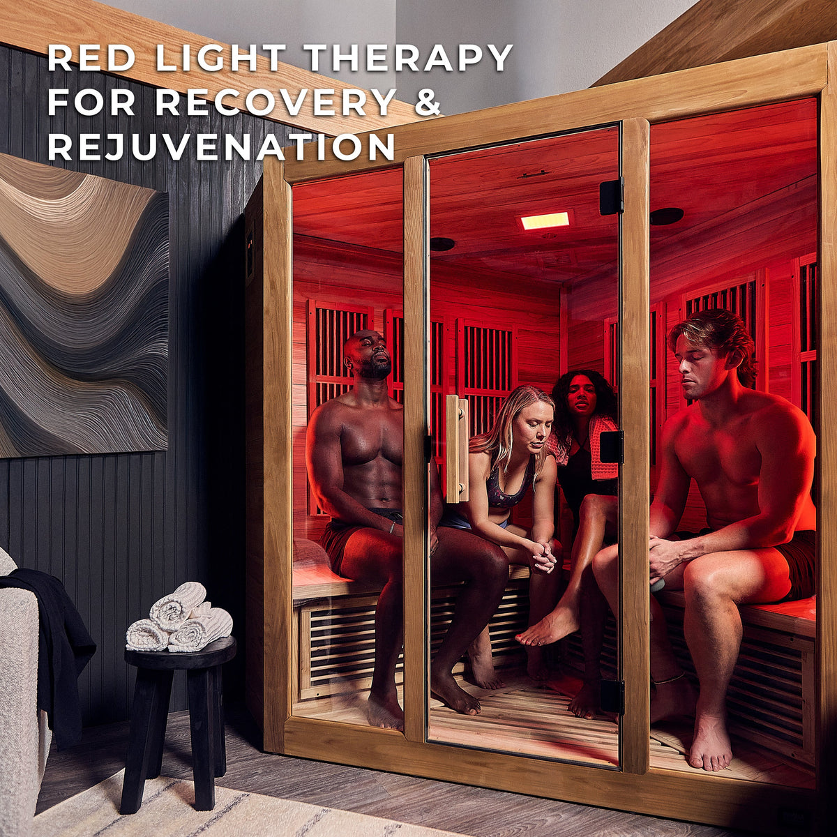 Rylan Indoor Infrared Corner Sauna – 4 Person