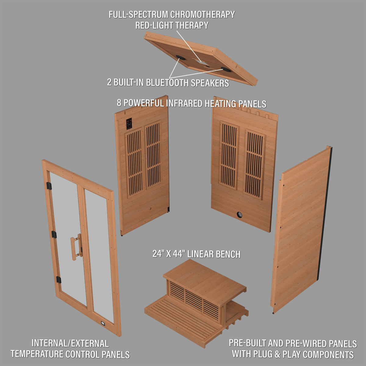 Rylan Indoor Infrared Sauna – 2 Person