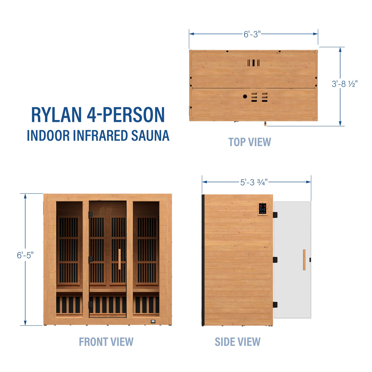 Rylan Indoor Infrared Sauna – 4 Person