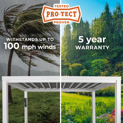 14x10 Windham Modern Steel Pergola With Sail Shade Soft Canopy